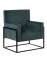 Fauteuil Martina velours bleu Fauteuil Martina velours bleu