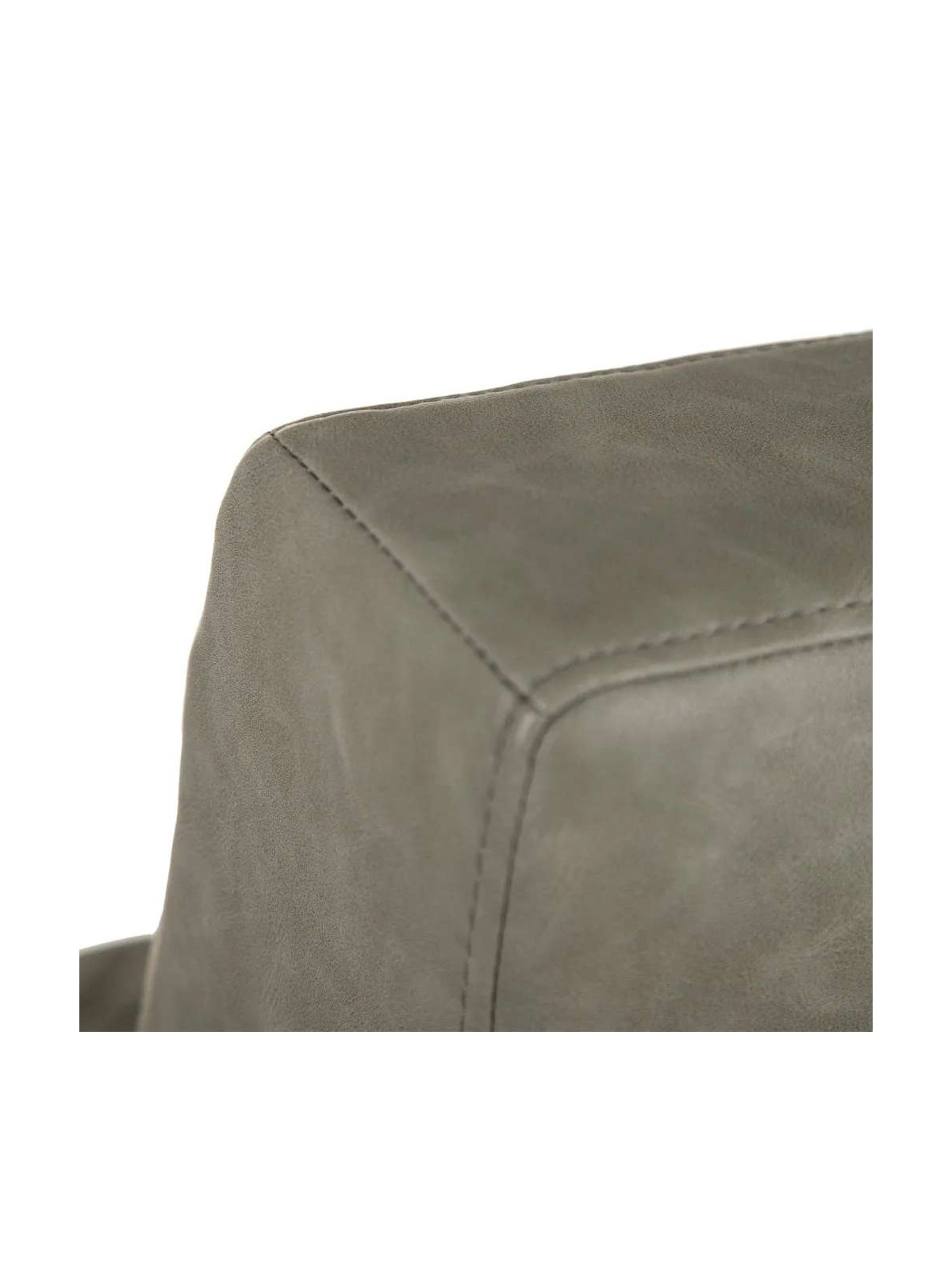 Fauteuil Millport en cuir gris