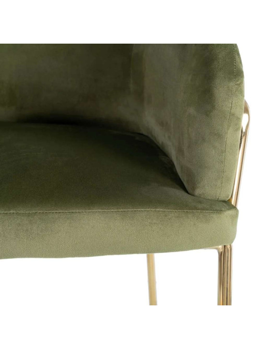 Fauteuil velours vert Anita Fauteuil velours vert Anita
