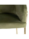 Fauteuil velours vert Anita Fauteuil velours vert Anita