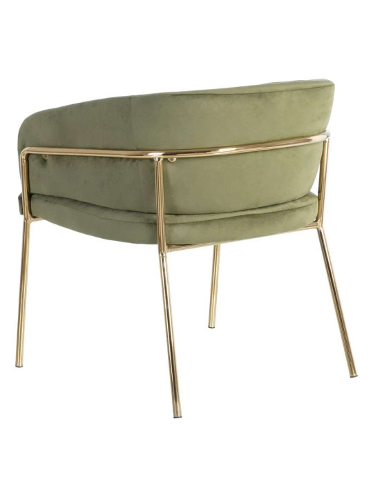 Fauteuil velours vert Anita Fauteuil velours vert Anita