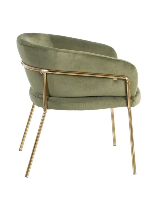Fauteuil velours vert Anita Fauteuil velours vert Anita