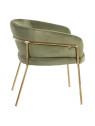 Fauteuil velours vert Anita Fauteuil velours vert Anita