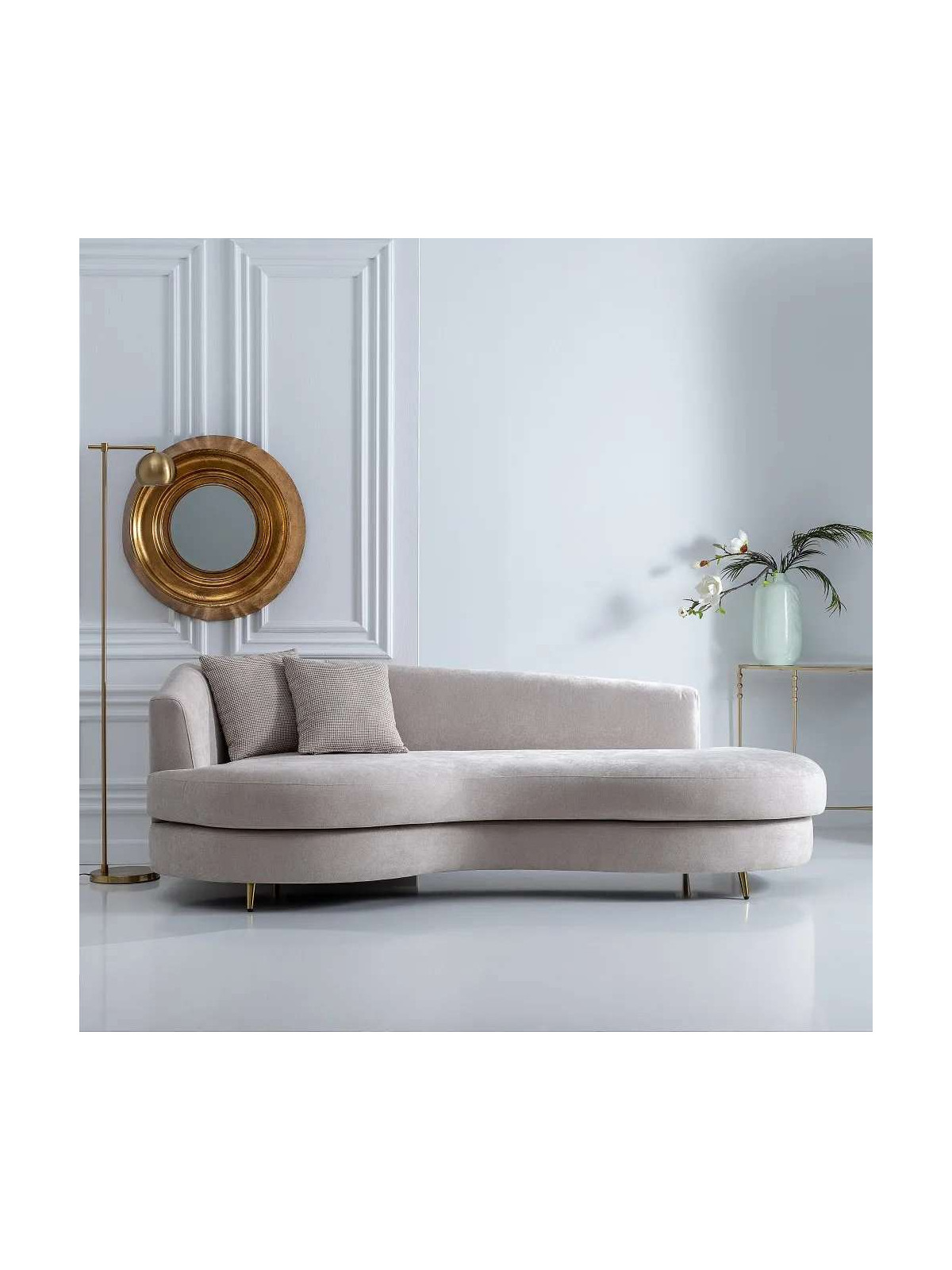 Canapé Alicante design en velours gris