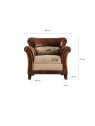 Fauteuil vintage cuir vieilli Fauteuil vintage cuir vieilli