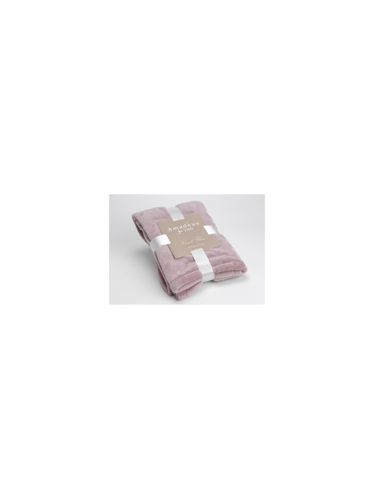 Plaid Amadeus doudou pour enfant couleur bois de rose