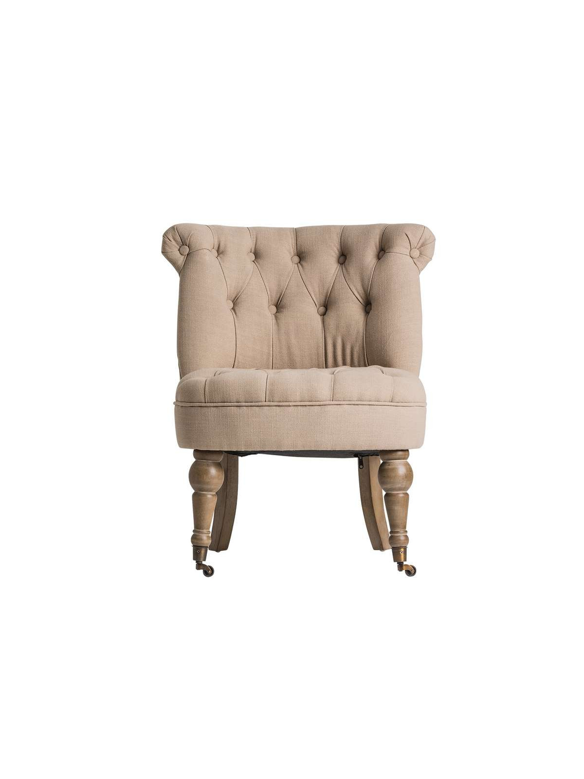 Fauteuil crapaud lin taupe Vical Home