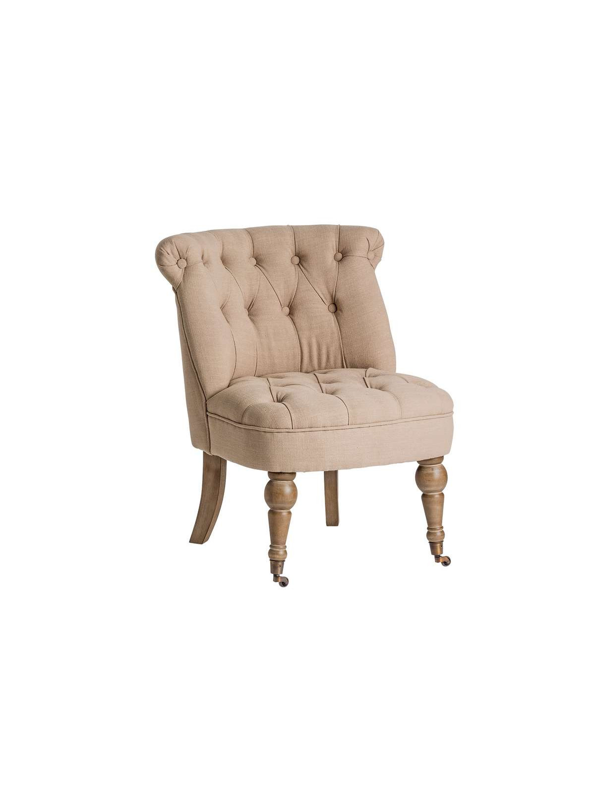 Fauteuil crapaud lin taupe Vical Home