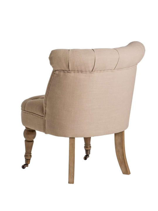 Fauteuil crapaud lin taupe Vical Home