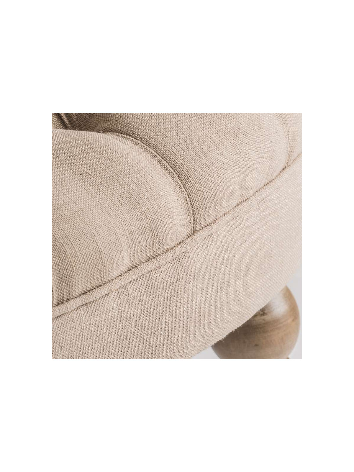 Fauteuil crapaud lin taupe Vical Home