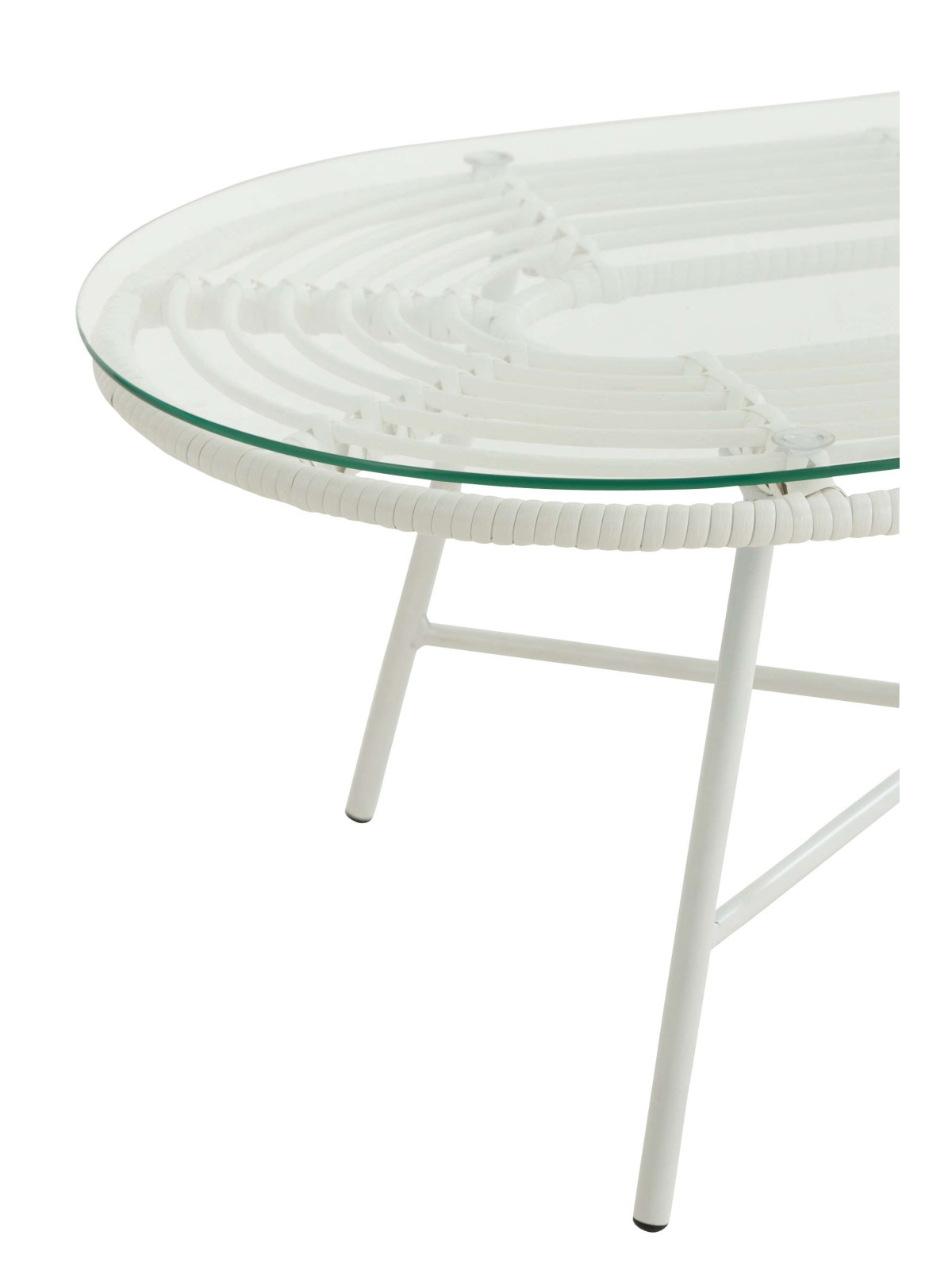 Table basse ovale en verre