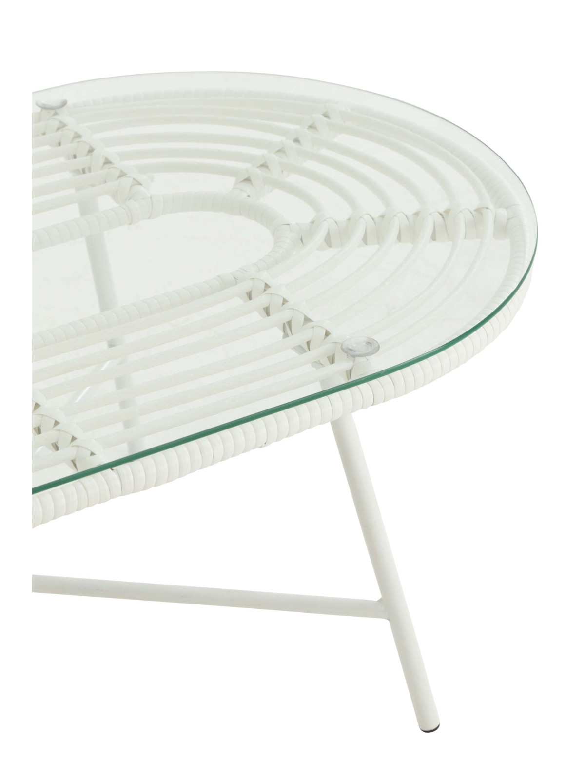 Table basse ovale en verre