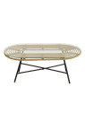 Table basse ovale en verre