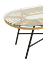 Table basse ovale en verre