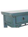 Console turquoise Coloane en bois d’orme Console turquoise Coloane en bois d’orme