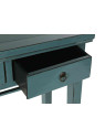 Console turquoise Coloane en bois d’orme Console turquoise Coloane en bois d’orme