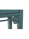Console turquoise Coloane en bois d’orme Console turquoise Coloane en bois d’orme