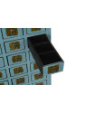 Console turquoise Coloane en bois d’orme Console turquoise Coloane en bois d’orme
