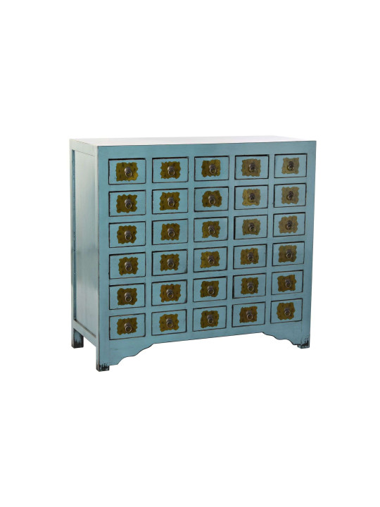 Console turquoise Coloane en bois d’orme Console turquoise Coloane en bois d’orme