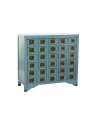 Console turquoise Coloane en bois d’orme Console turquoise Coloane en bois d’orme