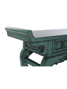 Console turquoise Coloane en bois d’orme Console turquoise Coloane en bois d’orme