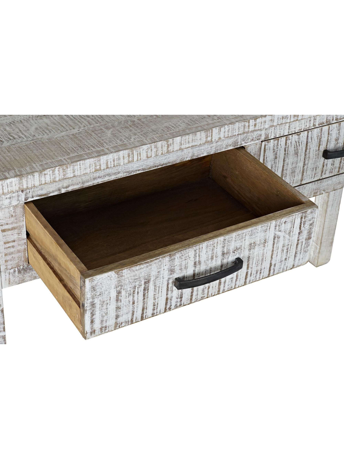 Console en bois de manguier blanchi