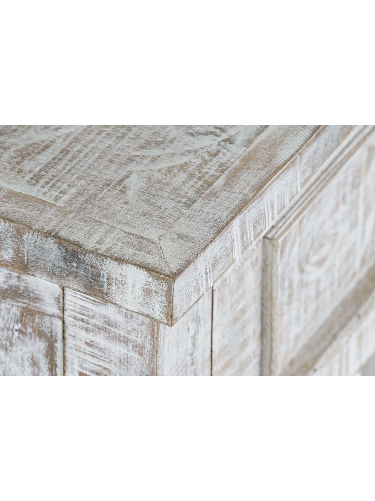 Console en bois de manguier blanchi