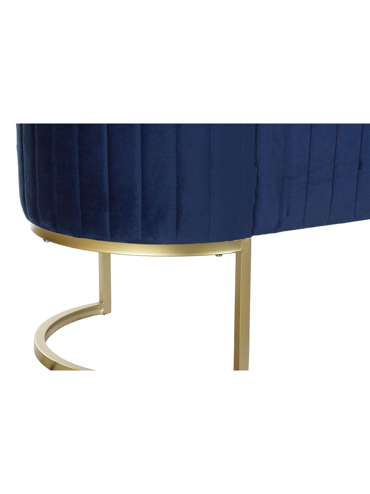 Buffet Amanda velours bleu nuit et marbre