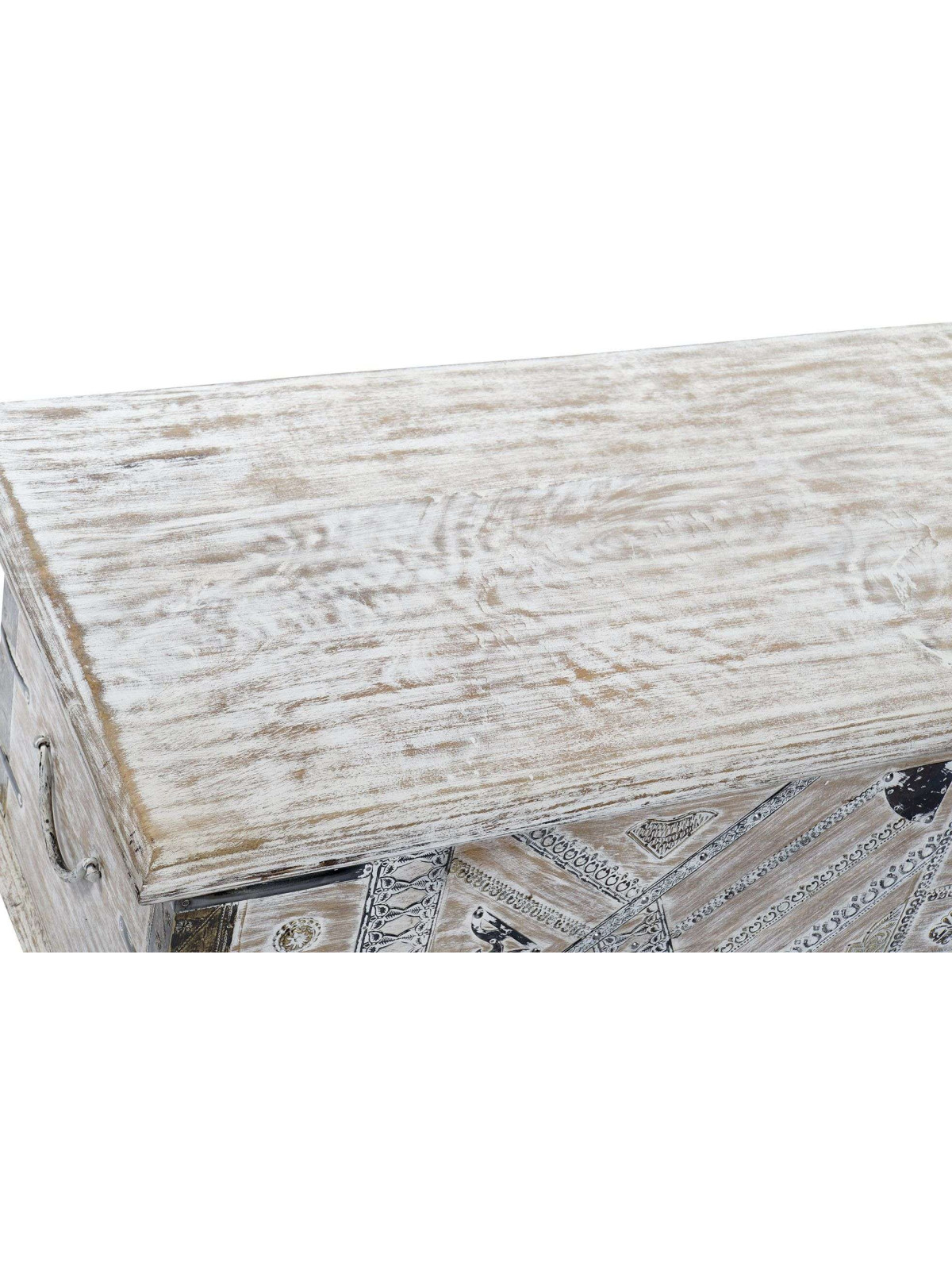 Coffre Asha sculpté en bois de manguier