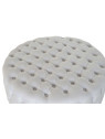 Grand pouf en velours matelassé blanc