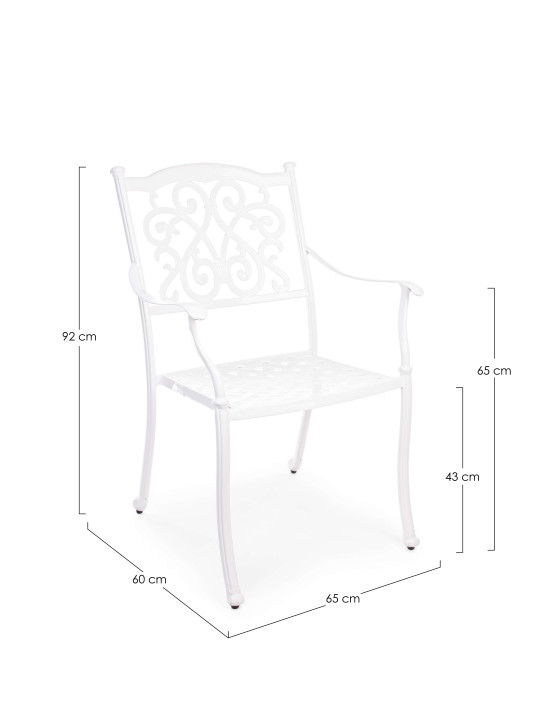 Lot de 2 chaises Ivrea blanc