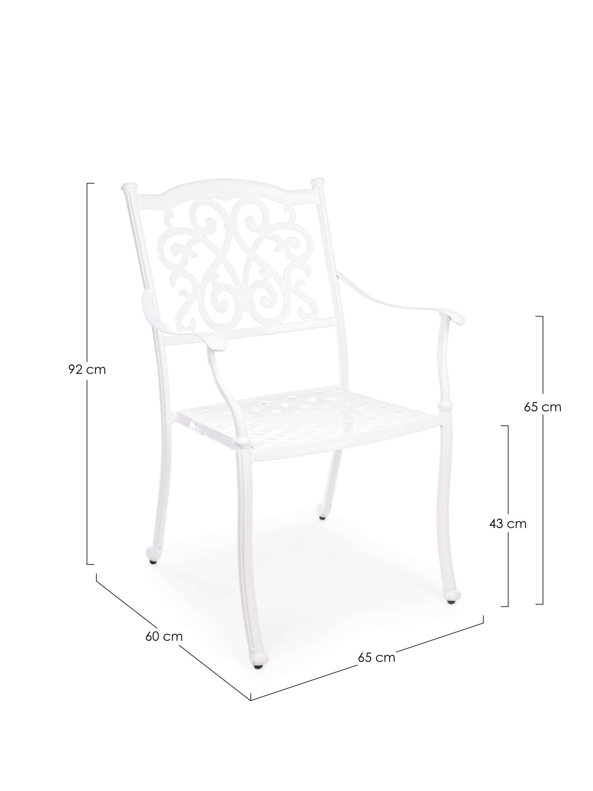 Lot de 2 chaises Ivrea blanc