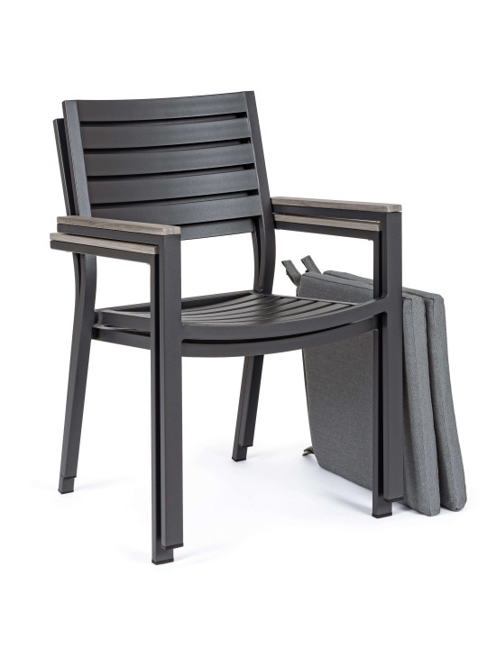 Lot de 2 chaises Belmar gris Lot de 2 chaises Belmar gris