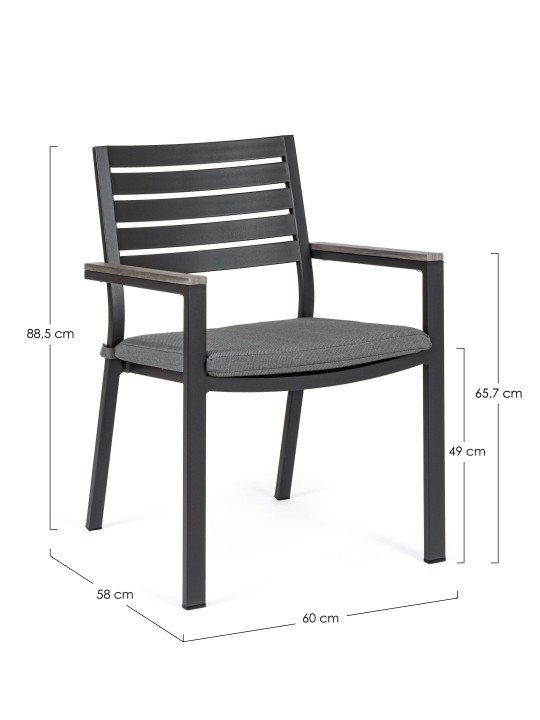 Lot de 2 chaises Belmar gris Lot de 2 chaises Belmar gris