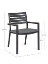 Lot de 2 chaises Belmar gris Lot de 2 chaises Belmar gris