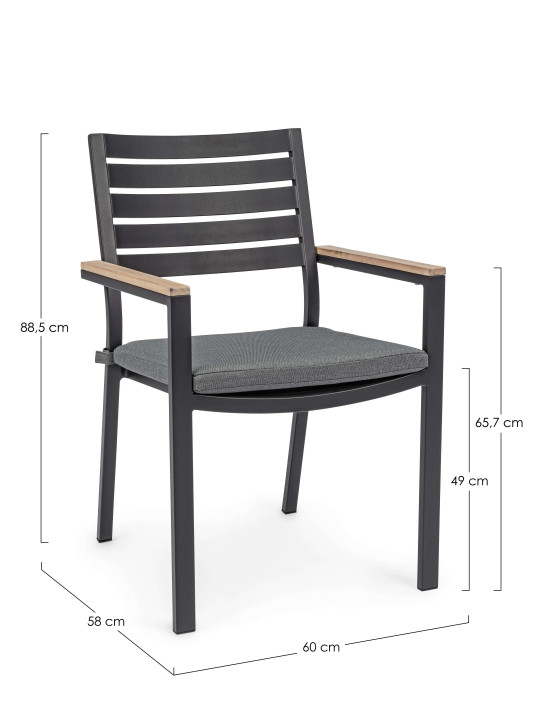 Lot de 2 chaises Belmar bois naturel Lot de 2 chaises Belmar bois naturel