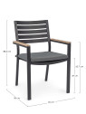 Lot de 2 chaises Belmar bois naturel Lot de 2 chaises Belmar bois naturel