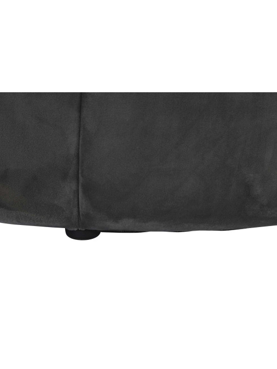 Pouf contemporain en velours gris clair