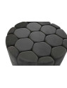 Pouf contemporain en velours gris clair