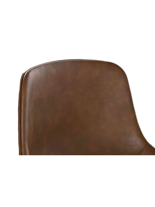 Chaise de bar réglable en cuir marron Chaise de bar réglable en cuir marron