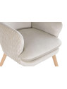 Fauteuil en velours beige Théa Fauteuil en velours beige Théa