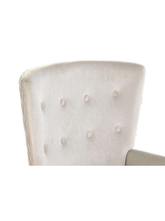 Fauteuil en velours beige Théa Fauteuil en velours beige Théa