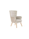 Fauteuil en velours beige Théa Fauteuil en velours beige Théa