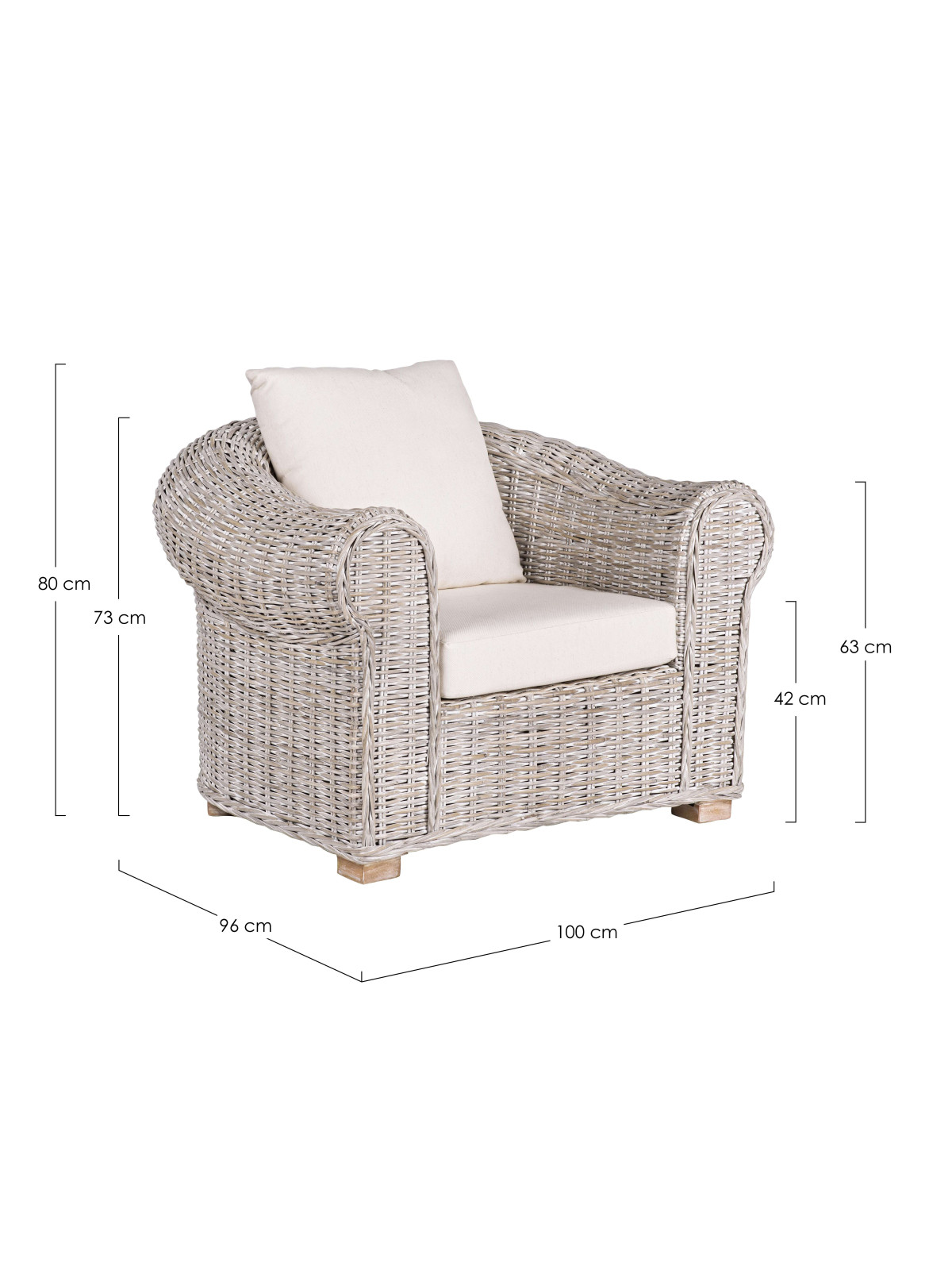Fauteuil Coba en rotin