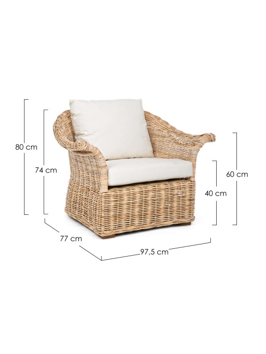 Fauteuil Pamplona en rotin