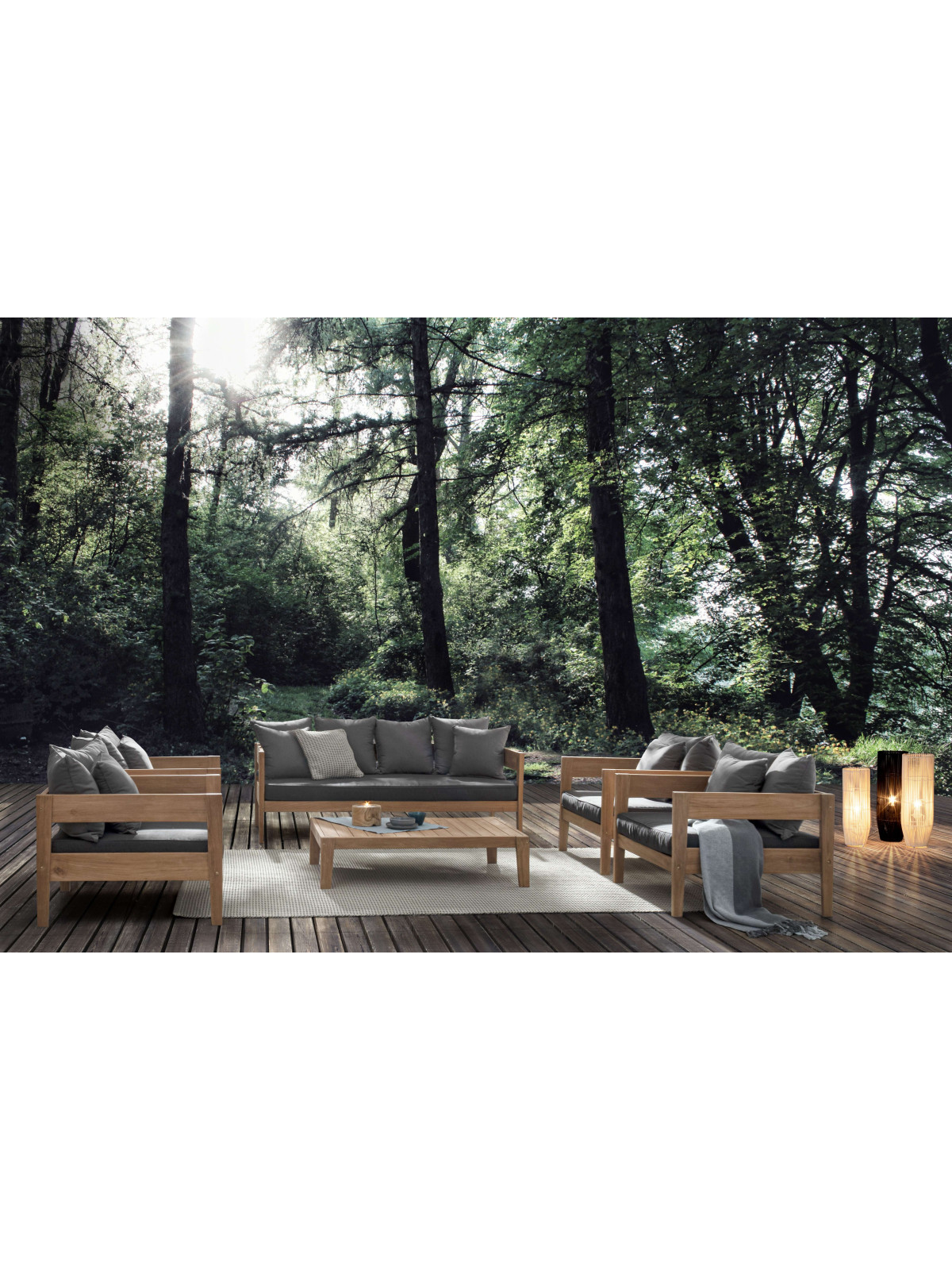 Fauteuil Kobo en teck