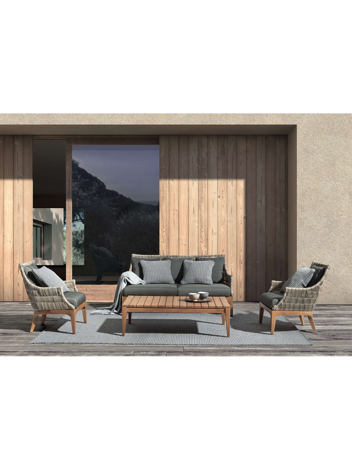 Fauteuil Keilani en teck