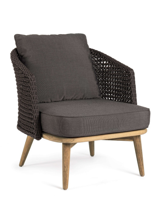 Fauteuil Ninfa en teck noir Fauteuil Ninfa en teck noir