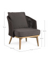 Fauteuil Ninfa en teck noir Fauteuil Ninfa en teck noir