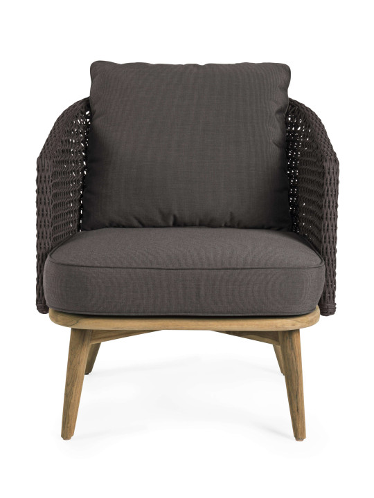 Fauteuil Ninfa en teck noir Fauteuil Ninfa en teck noir